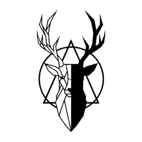 Deer Home Decorative Wall Metal Hanging Plaque Living Room Decoration Modern Design Frame Home Office Decor