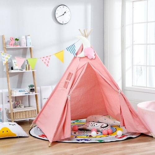 1.35M Children’s Tent Portable Girls Tents Tipi Kids Indoor Indian Playhouse Wigwam Large Baby House Teepee Birthday Gift