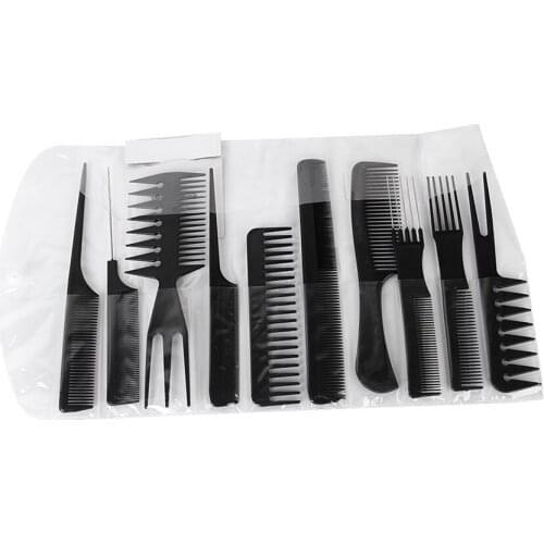 10x Stylist Hairdressing Detangling Rat Tail Teasing 3 Way Highlight Color Combs