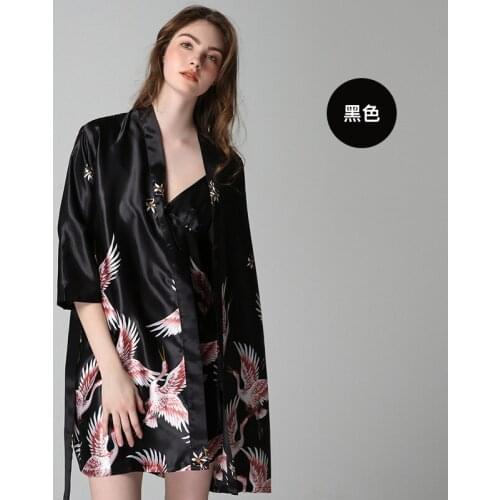 Sexy 2PCS Pajamas Set Womens V-Neck Cami Nighties Wear Pijama Home Nightwear Lingerie Nighty Spring Robe Gown Suit Nighties