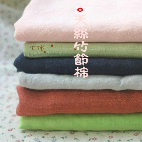 12 ColorTencel Slub Cotton Cloth Chiffon Hanfu Lace Fabric DIY Handmade Clothes Solid Color Dress Fabric 150CM Wide