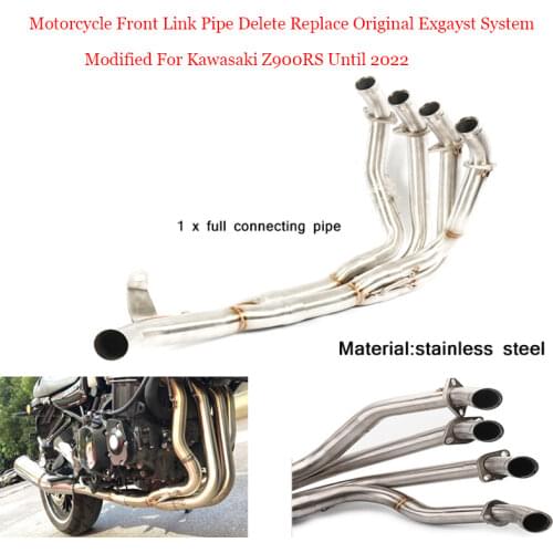 51mm Header Motorcycle Full Connecting Pipe Non-destructive modification Silp on for Kawasaki Z900RS 2018 2019