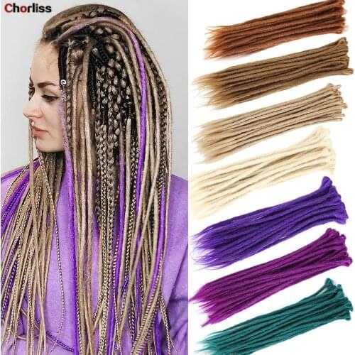 20Inch Synthetic 100% Handmade Dreadlocks Extensions Crochet Braiding Hair Ombre High Temperature Fiber Fashion Goddess Locus