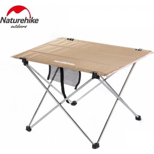 Naturehike Light Folding Camping Table Portable Compact Roll Up Camp Tables with Carrying Bag for Outdoor Camping Hiking Picnic