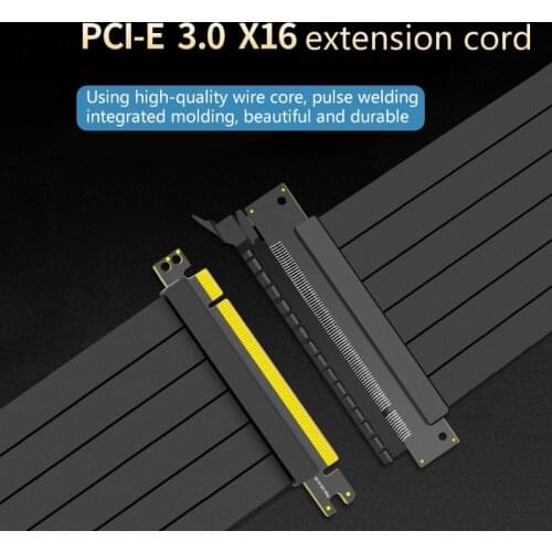 Full Speed 3.0 PCIE X16 Riser Graphics Card Extension Cable PCI Express Riser Shielded Extender with antijam for GPU Vertical