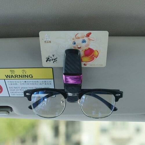 CHIZIYO Universal Car Auto Sun Visor Holder For Reading Glasses Eyeglass Card Pen Ticket Receipt Card Clip