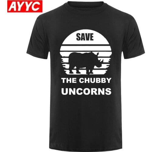 Protect-rhinoceros-Tshirt-Save-Chubby-Unicorns-Men-T-shirts-Love-Ecosystem-Cotton-High-quality-Camiseta-Black-White-Tops