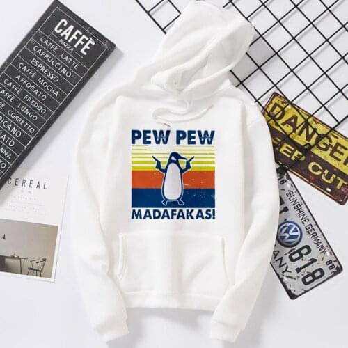 Women Oversized Clothes Hoodies Long Sleeve Pullover Pink White Sweatshirt Pew Pew Madafakas Anime Hoody Streetwear Female 2021
