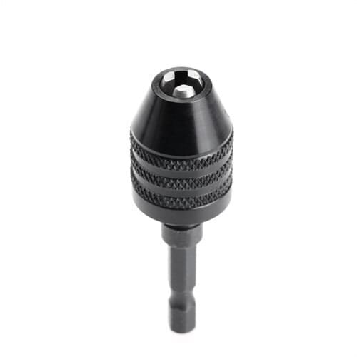 0.3-6.5mm 1/4" Hex Carbon Steel Keyless Drill Bit Chuck Screwdriver Machine Conversion Drill Chuck Quick Change Converter 1pc