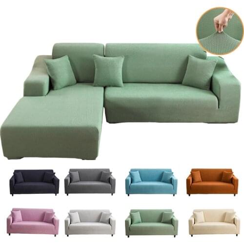 1/2/3/4 Seater Elastic Velvet Sofa Cover Universal All-inclusive L Shape Couch Covers Removable Thick Slipcovers For Living Room