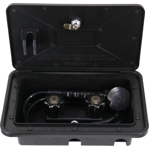 1 Set RV Shower Box Kit Motorhome Caravan Accessories Shower Hose Black