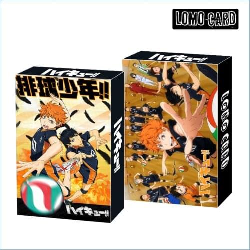 10 Boxes/lot Anime Haikyuu Demon Slayer Modaozushi Conan Identity V My Hero Academia Lomo Postcard 30pcs Pictures Box Toy Gift