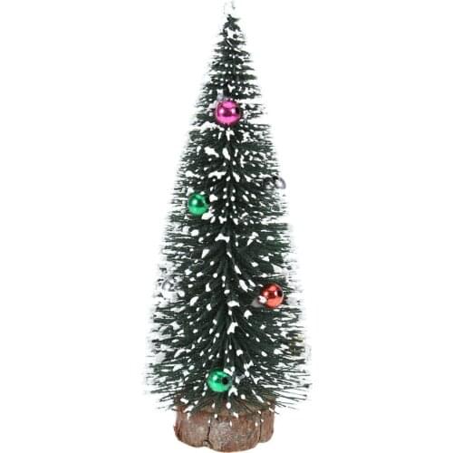 15cm Colorful Bead Pine Desktop Christmas Trees Ornament for Home Store Office