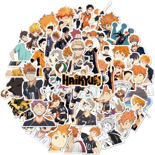 30/50 PCS Haikyuu!! Stickers Japanese Anime Sticker Volleyball for Decal on Guitar Suitcase Laptop Phone Fridge Motorcycle Car
