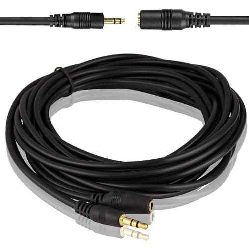 5M 16 Feet 3.5mm Jack Audio Stereo Earphone M/F Extension Cable Cord Male to Female
