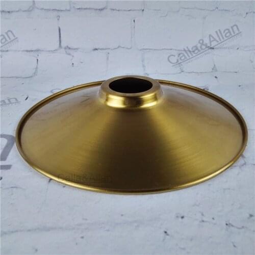 Antique brass finished iron lampshade D220mmX50mm edison pendant lamp shade DIY lighting shade cone design your own light