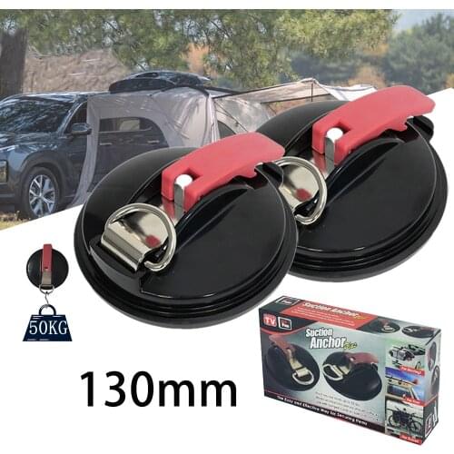 2 Pcs Heavy Duty Vacuum Suction Cup Plate Anchor Camping Tarp Accessory For Car Side Awning Outdoor Camping Gear Tool New