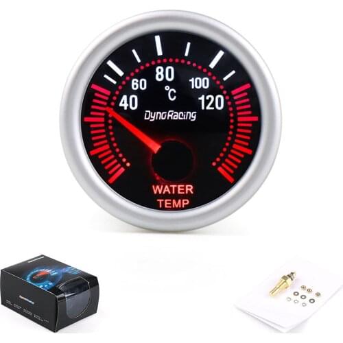 Dynoracing 2" 52mm Universal 12V LED Smoke Len 40~120 degree water temp gauge Meter / water temp gauge TT101312