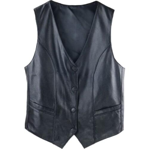 Женские кожаные жилеты Enkofofo China At AliExpress