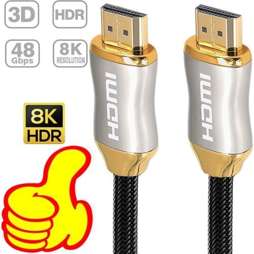 HDMI 2.1 Cables 8K 60Hz 4K 120Hz 48Gbps bandwidth ARC MOSHOU Video Cord for TV BOX PS3/4 High Definition Multimedia Interface