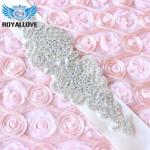 Crystal Rhinestone pearl Applique Wholesale Bridal Trim large Bridal Applique motif DIY Bridal Belt hotfix netting bridal Patch