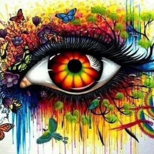 Interesting Eyes of Diamond Embroidery Handmade Diamond Painting Embroidery Mosaic Cross Embroidery Home Decoration