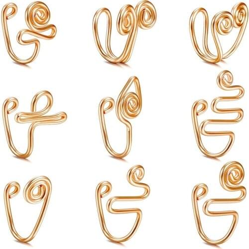 Fake Nose Ring Stainless Steel Rose Gold Popular Body Piercing Summer Body Jewelry Jewelry Gifts Nose Nails Nose Decorations