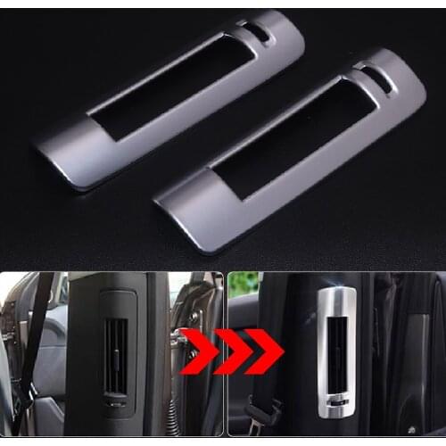 JEAZEA 2x B Pillar Air Conditioning AC Vent Trim Car Accessories Cover Fit For Land Rover Discovery Sport Discovery5 2017-2019