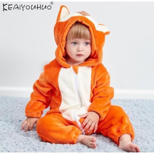 2020 Winter Newborn Boys Coat Overalls For Baby Girls Clothes Infant Toddler Children Warm Outerwear Animal Romper 3-24 Months