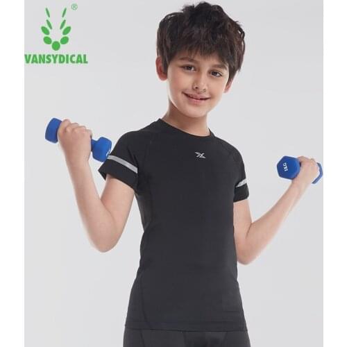Boys Compression Running Tops Basketball Training Shirts Children Football Jerseys