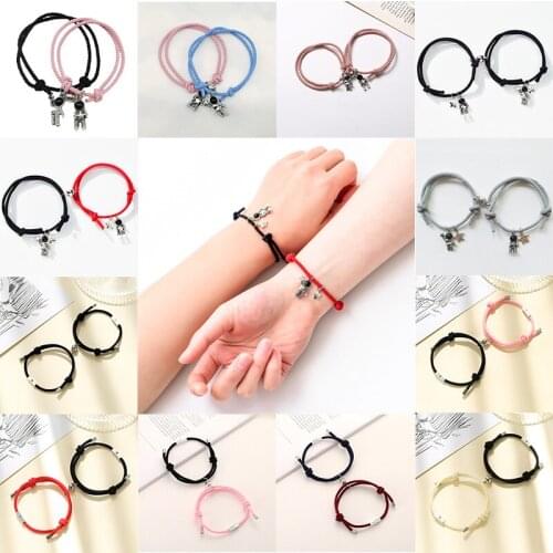 KSRA Colorful Magnetic Bracelets For Women Astronaut Dream Moon Sun Friendship Couple Love Bracelet Jewelry Charms 2021 New Gift