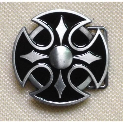 Cross belt buckle with Black pewter sliver finish JF-BY228 suitable for 4cm wideth belt with continous stock free shipping