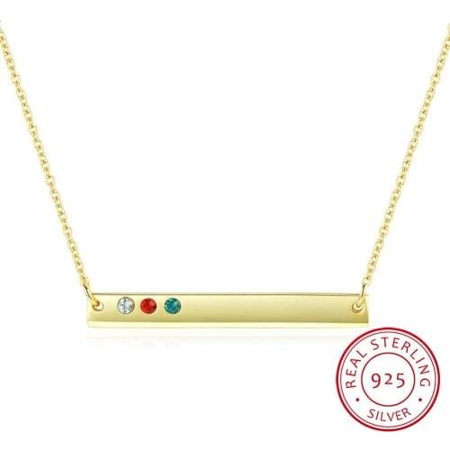 LEKANI Fashion Crystal Gold Color Metal Sequins Pendant Necklaces For Women Sterling Silver Necklace Fine Jewelry