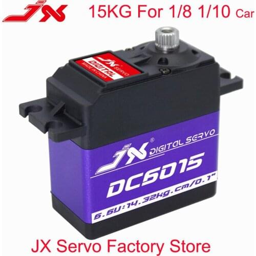 DC6015 JX Servo15kg 6.6V Aluminium Shell Metal gear Digital Standard for Robot Helicopt Drone RC crawler Car 1/8 1/10 DS3325MG