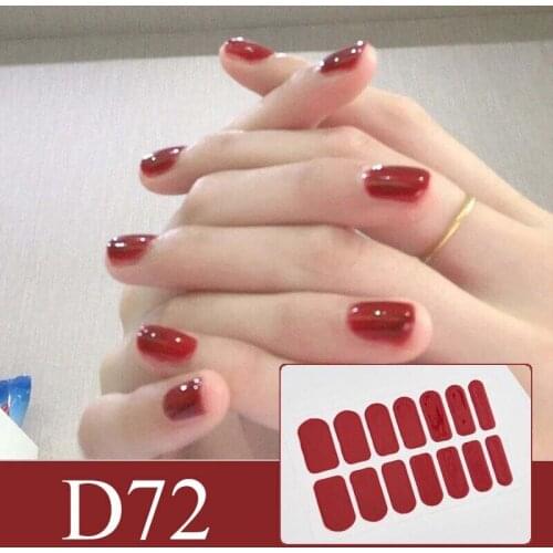 Nail Stickers Image Water Sliders Colorful Fashion Nail Art Stickers Transfer Collection Manicure DIY Nail Polish Strips D72