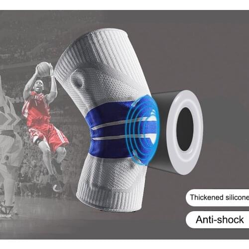1 Pcs Knee Support Knee Pad Kneepads Protector Silicone Spring Knee Pad Basketball Running Compression Joelheira