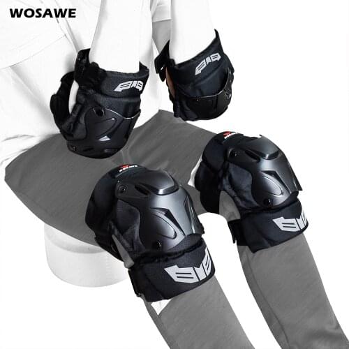 WOSAWE Motorcycle Knee Protector Bicycle Kneeling Cycling Bike Racing Tactical Skate Protective Knee Pads and Guard Elbow Pad