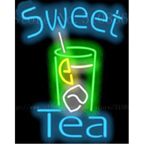 Sweet Tean Neon sign Glass Tubes Light Bar Beer Club Custom Neon signs Bulbs Shop Store Decoration Signboard signage 17"x14"