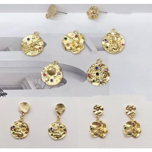 New 40pcs/lot dinosaur frog angel shell core geometry round shape alloy flaoting locket charms diy jewelry earring accessory
