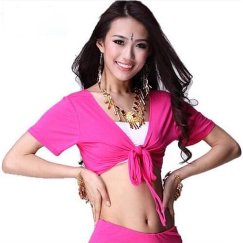 New arrival cotton belly dance top momen short sleeves belly dance tops 9 colors sexy tops