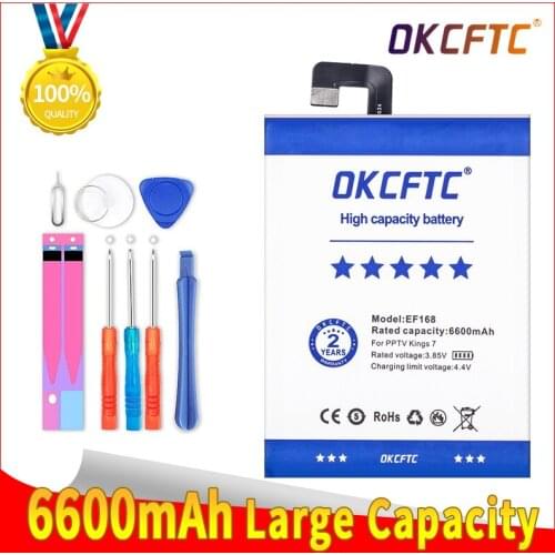 Original 6600mAh EF168 Battery For PPTV King7 King7S PP6000 Phone High Quality Battery+Tracking Number