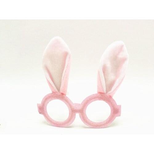 Pink Blue Easter Ear Bunny Glasses Frames Mask Prom Glasses Birthday Party Funny Dress Up Props Birthday Rabbit Glasses Frames