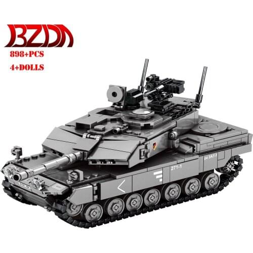 SEMBO Military WW2 Main Battle Tank Model Building Blocks DIY Military Weapon Chariot Soldier Bricks Boy Toys For Children