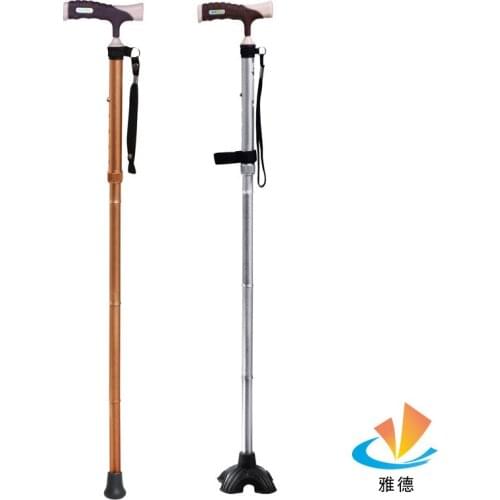 Aluminum alloy crutches with lights folding crutches for the elderly telescopic anti-skid walker crutches for the elderly