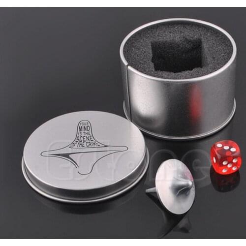 Inception Totem Zinc Alloy Silver Spinning Top Accurate Replica Dice& Gift Box