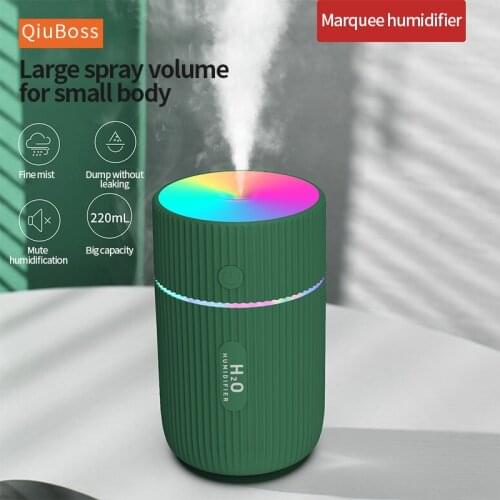 Portable Humidifier USB Ultrasonic RGB Colorful Cup Aroma Diffuser Cool Mist Maker Air Humidifier with Light for Car Home Office