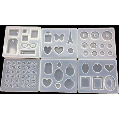 1PC Pendant Craft DIY Transparent UV Resin Liquid Silicone Combination Molds for DIY Making Finding Accessories