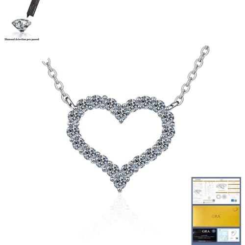 0.6 Carat Solitaire Moissanite Cross Pendants For Women Solid 925 Sterling Silver Handmade Luxury Necklace for Engagement