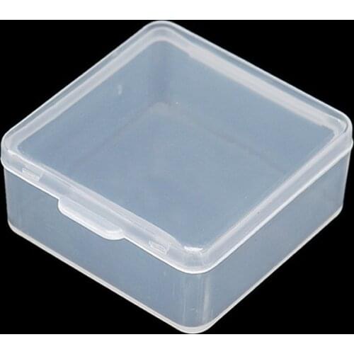 1\5\10 Pcs Small Boxes Square Clear Plastic Jewelry Storage Box Finishing Container Packaging Storage Box For Earrings Rings