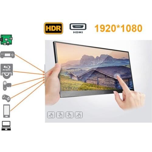 15.6 inch touch wide-screen LCD monitor ideal for Xbox, PS station game console , HDMI devices respberry pi, car use